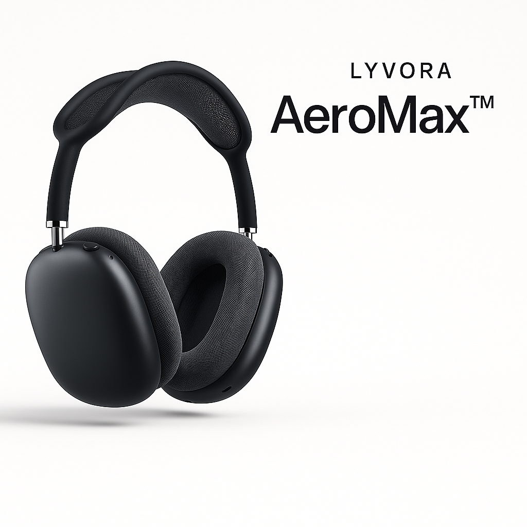 Casque Lyvora AeroMax™ - vue de face avec logo et fond clair